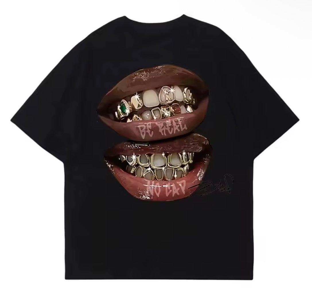Chic Lips Golden Teeth Vintage Tee
